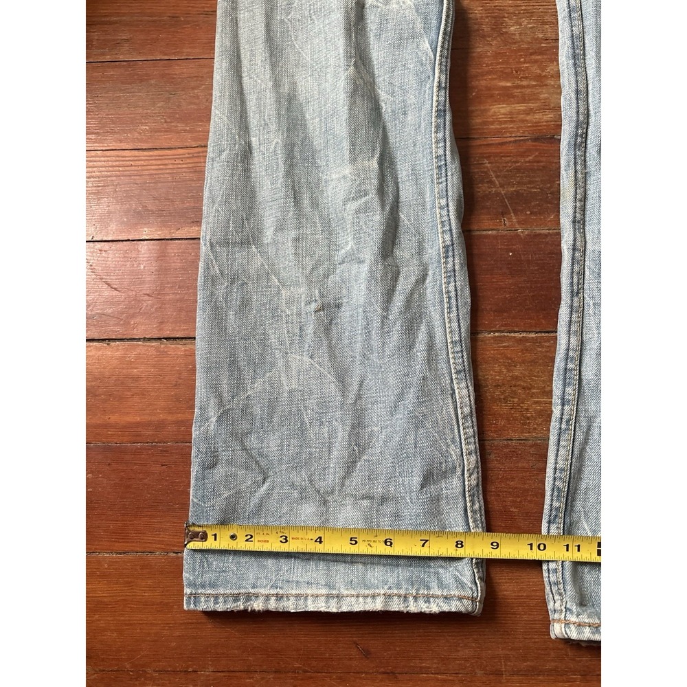 American Eagle Jeans Mens 32x34 Y2K Light Wash Relaxed Baggy Distressed - Picture 8 of 8